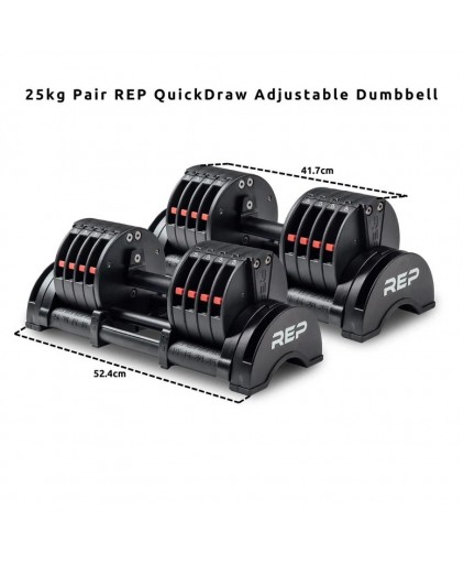 REP Fitness QuickDraw Adjustable Dumbbell (In Pairs) 15KG -30KG