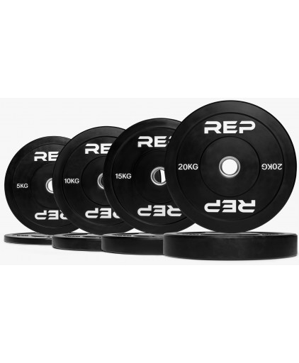 Rep Fitness Black Bumper Plates (KG)