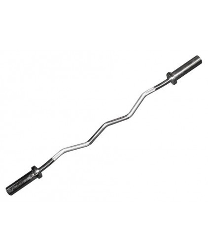 Olympic Curl Bar with Spring Collar 1.2m (Dia: 5.8cm)