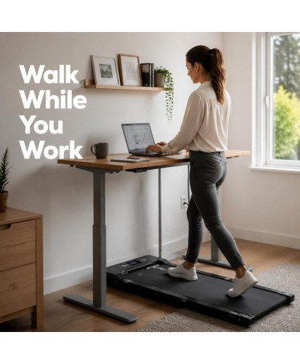 Aspire T030 Walking Pad Treadmill  (With handrail ,Ipad holder, Remote control, 2-level Manual incline )