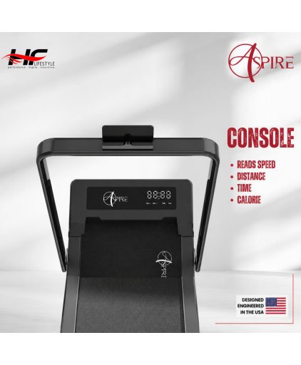 Aspire T030 Walking Pad Treadmill  (With handrail ,Ipad holder, Remote control, 2-level Manual incline )